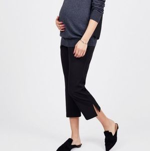 Noir Maternity Side Slit Cropped Pants M